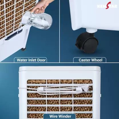 Kenstar 45 L Room/Personal Air Cooler  (White with Black Control Panel, TallDe HC 45)