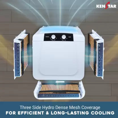 Kenstar 45 L Room/Personal Air Cooler  (White with Black Control Panel, TallDe HC 45)