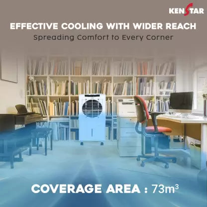 Kenstar 45 L Room/Personal Air Cooler  (White with Black Control Panel, TallDe HC 45)