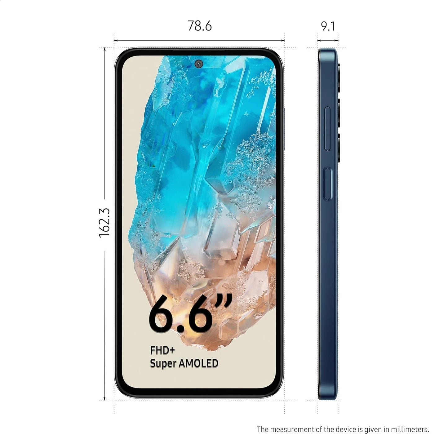 Samsung Galaxy M35 5G (Moonlight Blue,6GB RAM,128GB Storage)