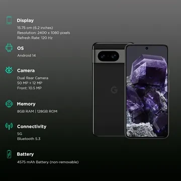 Google Pixel 8 Black Color Smartphone