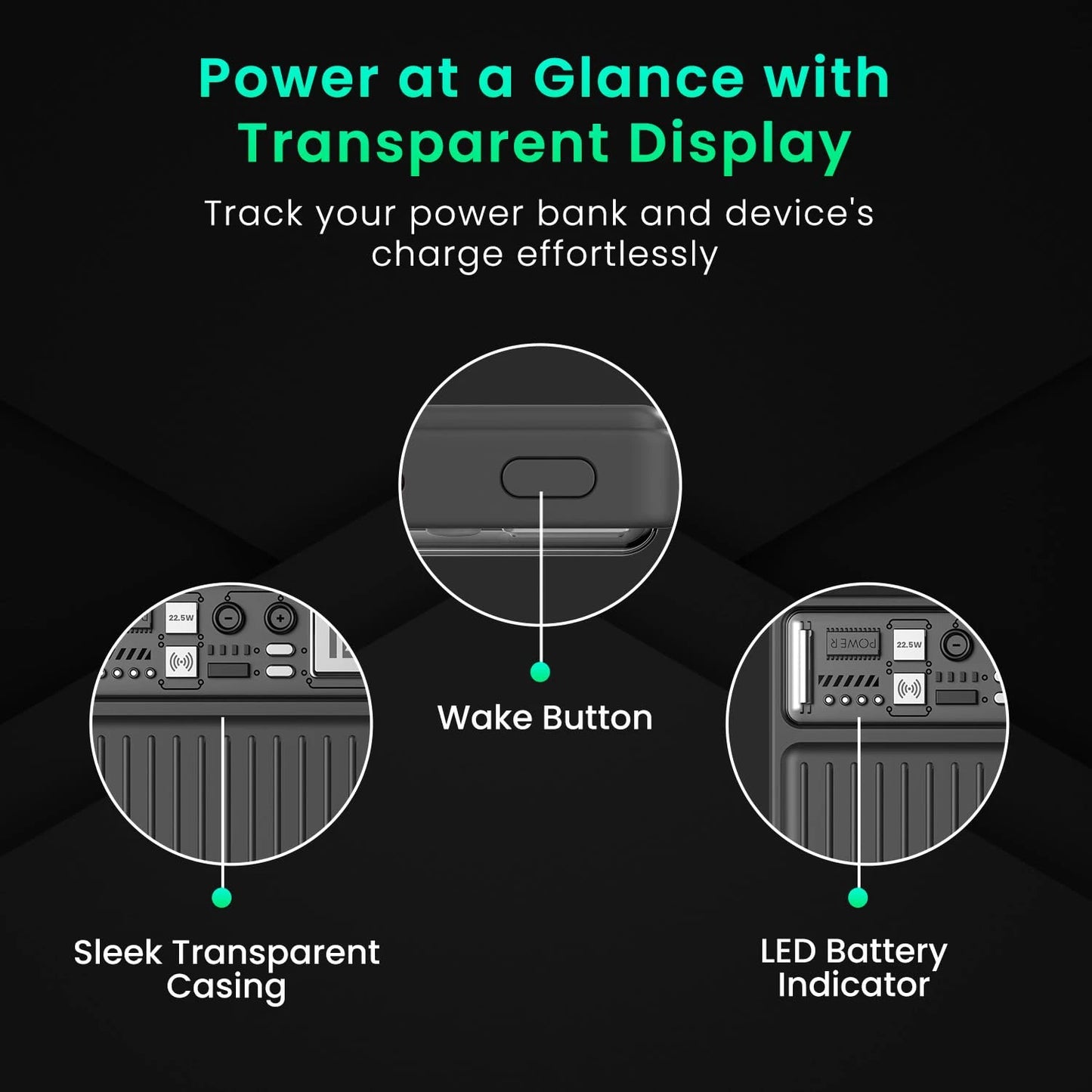 Portronics Luxcell Wireless Mini 10k 10000mAh 15W Magnetic Wireless Fast Charging