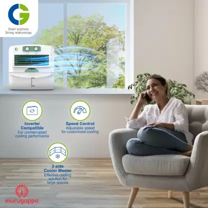 CG 60 L Window Air Cooler  (White, WX 60)