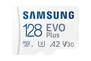 SAMSUNG EVO Plus 128GB Micro SDXC w/SD Adaptor, Up-to 160MB/s