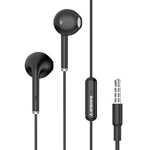 Wired in Earphones with in-line Mic for Clear Calling, 14mm Dynamic Drivers for BoostedBass™, 3.5mm Jack, Multi-Functional Controller (Stringz 38 Lite, Black)
