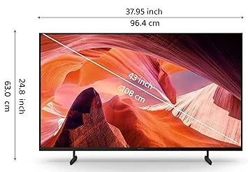 Sony Bravia 108 cm (43 inches) 4K Ultra HD Smart LED Google TV KD-43X80L (Black)