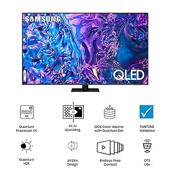 Samsung 138 cm (55 inches) 4K Ultra HD Smart QLED TV QA55Q70DAULXL (Titan Gray)