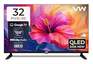 VW 80 cm (32 inches) Pro Series HD Smart QLED Google TV (Black)