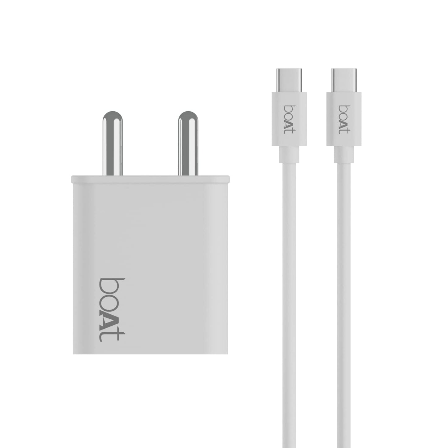 boAt WCDV 22.5W Dual Port Charger with 22.5W Power Delivery Support.