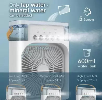 Mobilescope 5 L Room/Personal Air Cooler (White, USB Air Cooler, Small carry cooler Mini Desk Cooling fan with 3 Adjustable Speed)