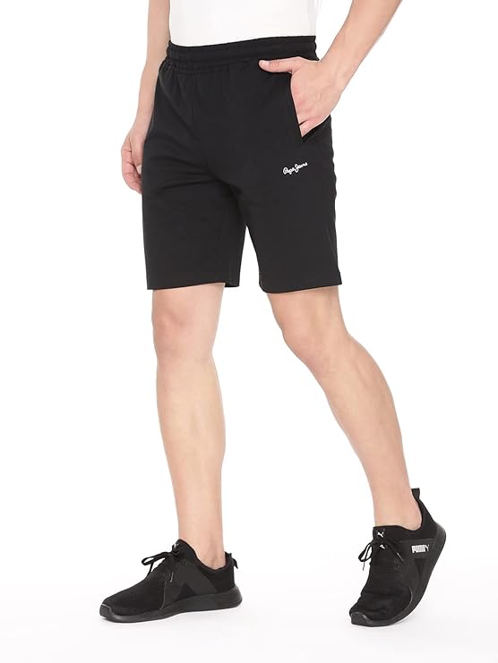 Pepe Jeans Men's Cotton Boxer Shorts Regular Fit Solid Shorts (Pack of 1)