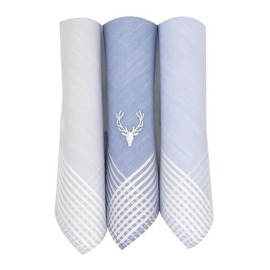 Allen Solly Men's Cotton Pastel Multicolour Handkerchief- Pack of 3