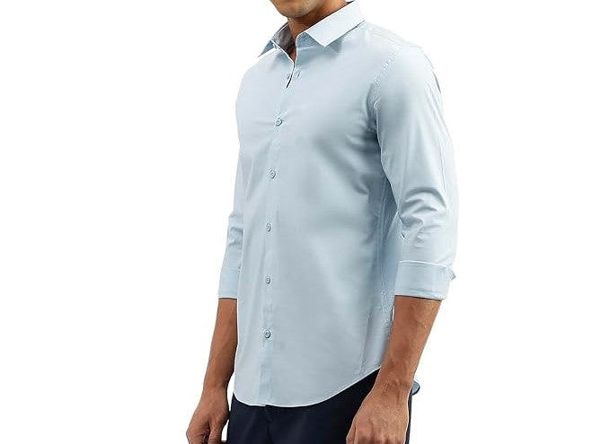 UNITED COLORS OF BENETTON Slim Fit Spread Collar Solid Shirt