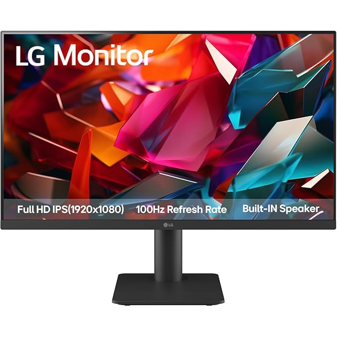LG 24MS550-B 24 inch IPS FHD (1920x1080) Monitor 100Hz 5ms Reader Mode Tilt/Height Adjustable Stand Built in Speaker Design Control Black Stabilizer DAS Crosshair HDMI Black