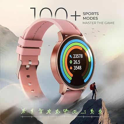 beatXP Vector 1.30” HD Display Bluetooth Calling Smart Watch, Rotary Crown, 320 * 320px, 60Hz Refresh Rate, 100+ Sports Modes, 24/7 Health Tracking (Champagne Gold)