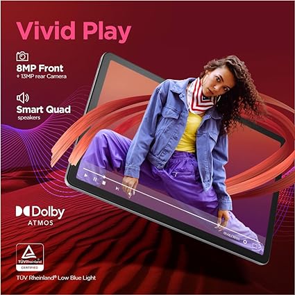 Lenovo Tab M11 with Pen |Wi-Fi | 4 GB RAM, 128 GB ROM|11 Inch Screen| 90 Hz, 72% NTSC, FHD Display| Quad Speakers with Dolby Atmos|Octa-Core Processor |13 MP Rear Camera