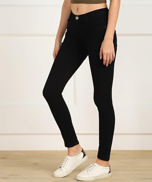 Women Skinny Fringed Detailing High Rise Stretchable Denim Jeans