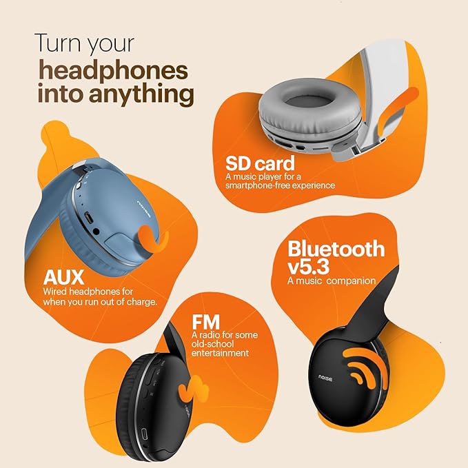Noise Two Wireless On-Ear Headphones with 50 Hours Playtime