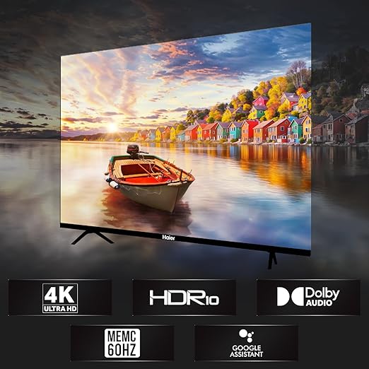 Haier 127 cm (50 inches) 4K Ultra HD Smart LED TV L50FG (Black)