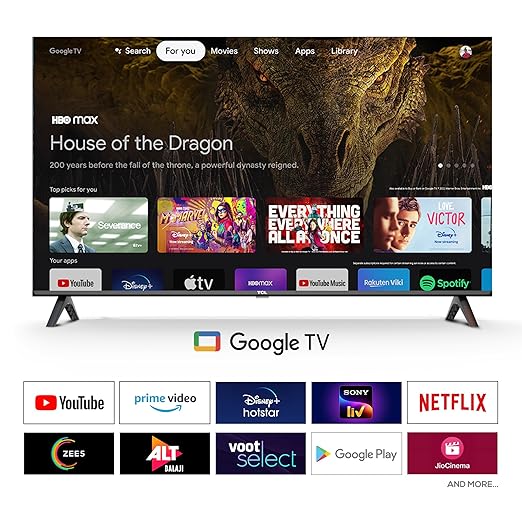 TCL 80 cms (32 inches) V4C Series HD Ready Smart QLED Google TV 32V4C