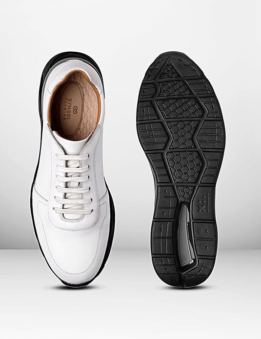 Symbol Premium Mens Smart Casual Extralight Leather Sneakers (Extralight Sole)
