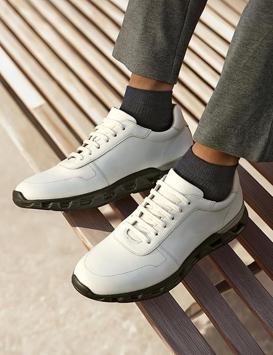 Symbol Premium Mens Smart Casual Extralight Leather Sneakers (Extralight Sole)