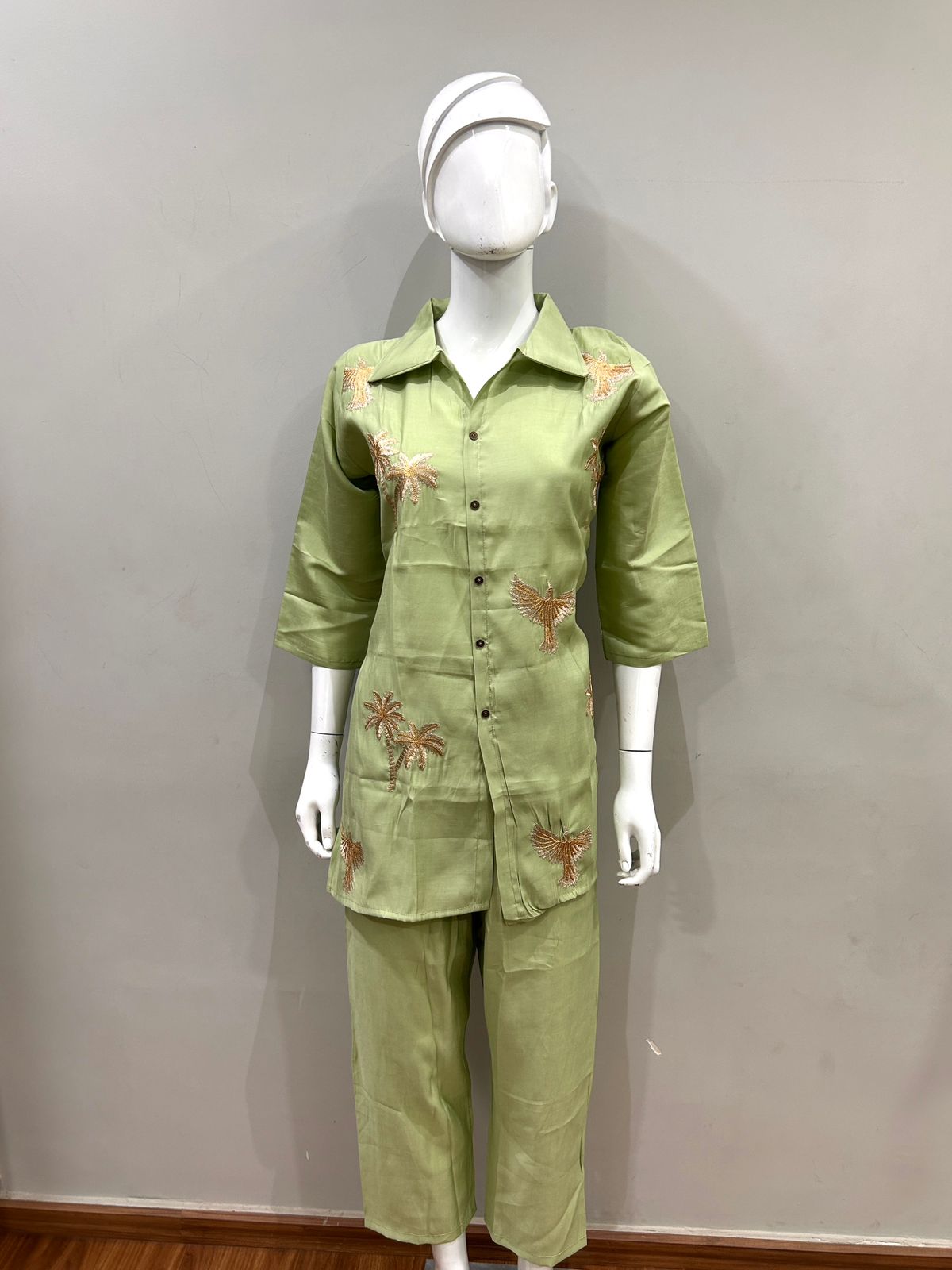 FABMORA Designer Silk Embriodered Co-Ords Set for Women