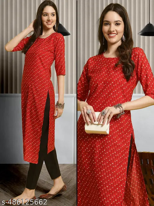 Crepe Printed Kurti For Women
