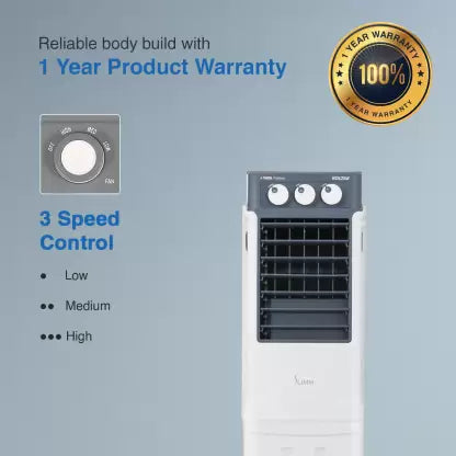 Voltas 45 L Tower Air Cooler  (Grey & White, Slimm 45)