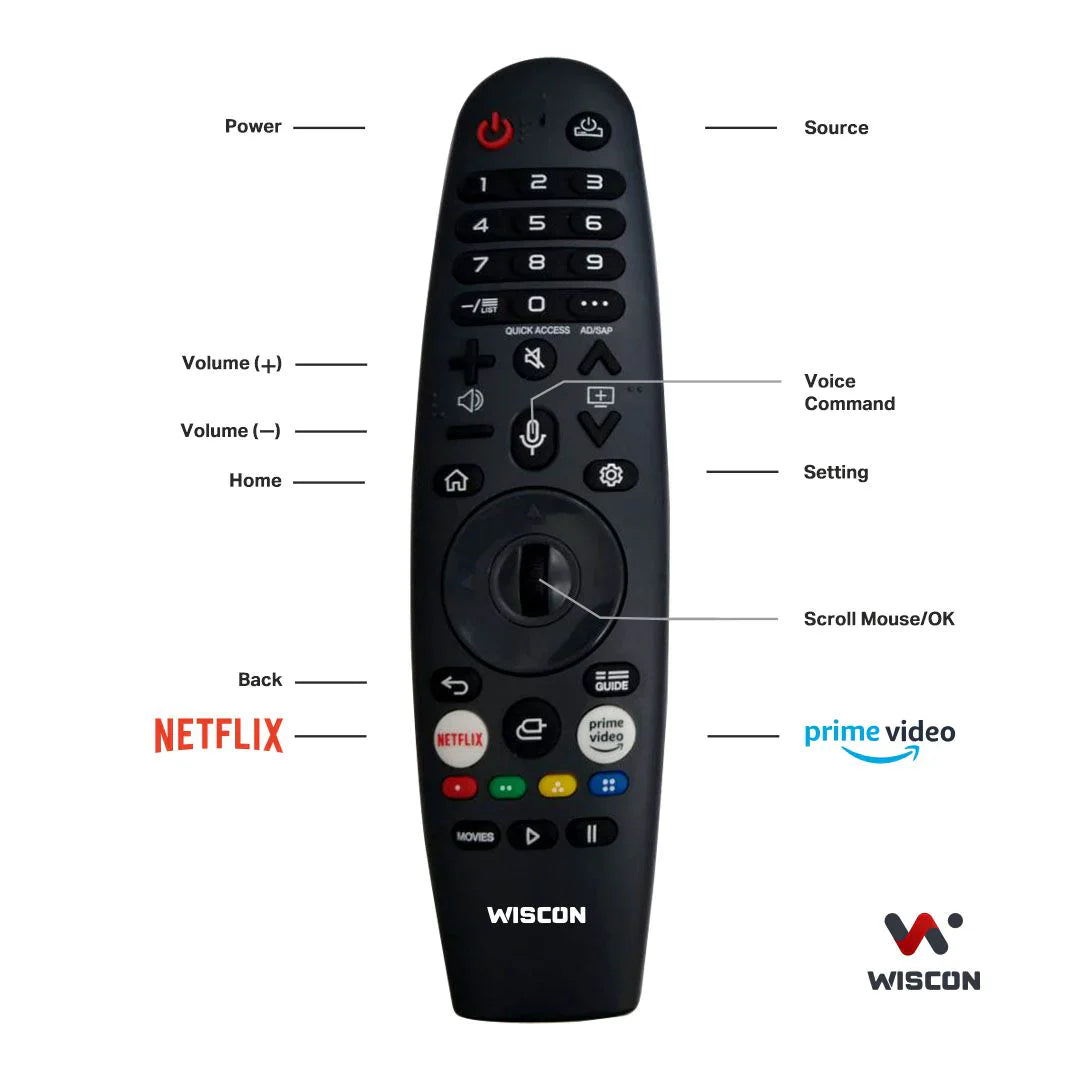 Wiscon 139 cm (55) Smart Frameless UHD 4K LED TV with Voice Remote WebOS