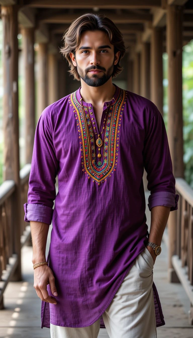 Traditional Men’s Navratri Kurta for Festive Nights