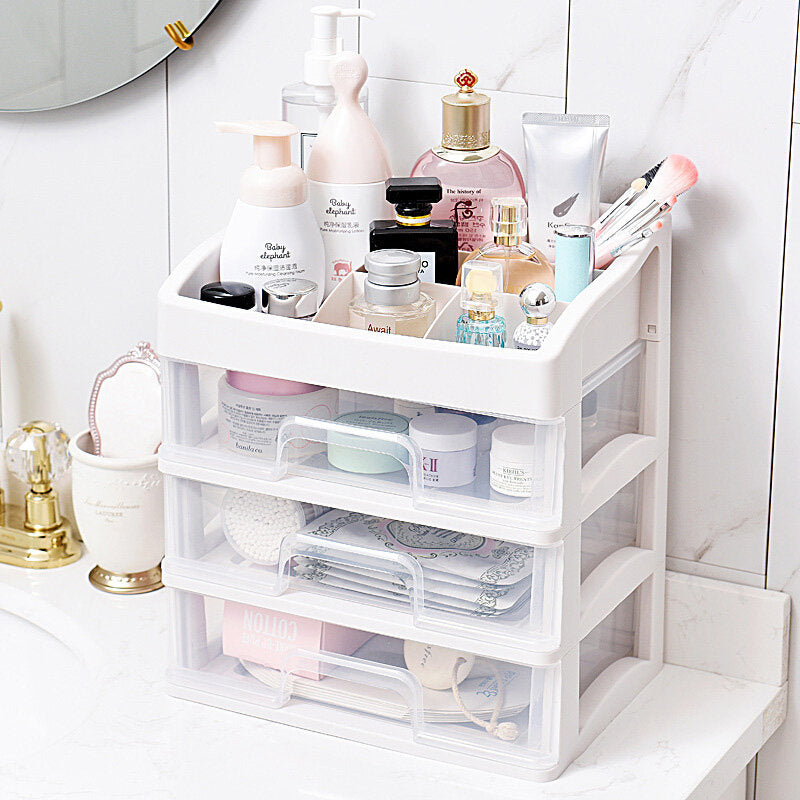 3 DRAWER COSMETIC STORAGE ORGANISER