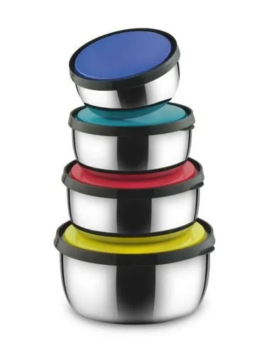 4 PC SET STEEL STORAGE CONTAINER