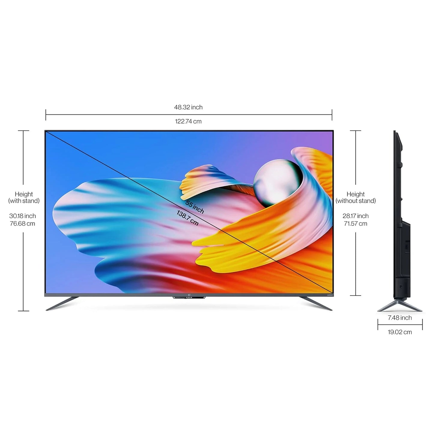 OnePlus 138.7 cm (55 inches) U Series 4K LED Smart Android TV 55U1S (Black)