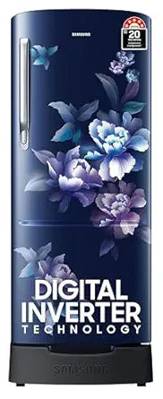 Samsung 183 L, 5 Star, Digital Inverter, Direct-Cool Single Door Refrigerator (RR20D2825HV/NL, Himalaya Poppy Blue, Base Stand Drawer)
