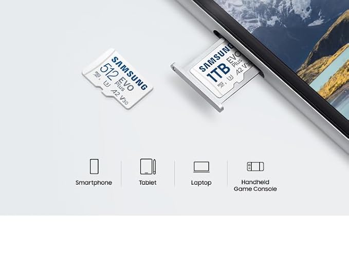 SAMSUNG EVO Plus 128GB Micro SDXC w/SD Adaptor, Up-to 160MB/s