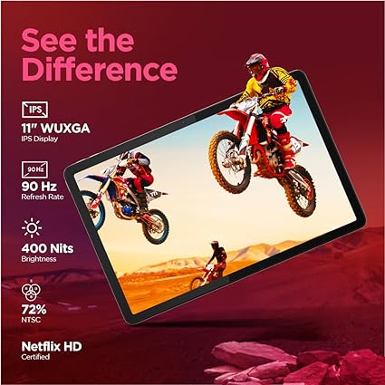 Lenovo Tab M11 with Pen |Wi-Fi | 4 GB RAM, 128 GB ROM|11 Inch Screen| 90 Hz, 72% NTSC, FHD Display| Quad Speakers with Dolby Atmos|Octa-Core Processor |13 MP Rear Camera
