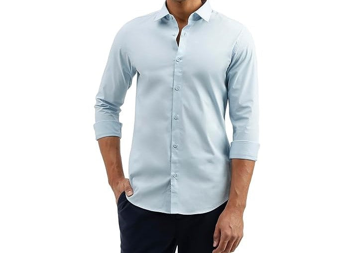 UNITED COLORS OF BENETTON Slim Fit Spread Collar Solid Shirt