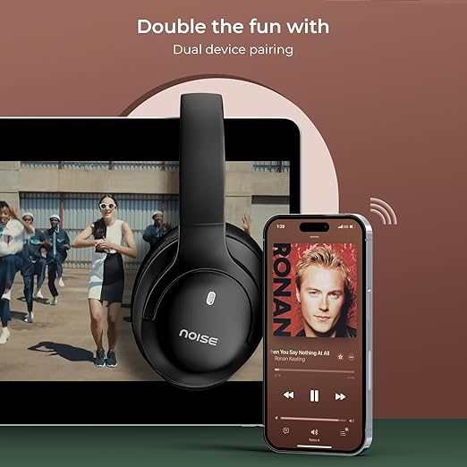 Noise Airwave Max 4 Wireless Over-Ear Headphones with 70H Playtime, ENC
