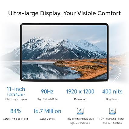 HONOR Pad X8A with Free Flip-Cover 27.94Cm (11 Inch) Wi-Fi Tablet,4GB Ram 128 GB ROM Expandable Up to 1TB FHD Display 90Hz Refresh Rate,8300Mah Battery,Quad Speakers,Snapdragon 680,Android 14,Grey