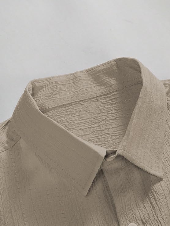 TAGDO Men's 2-Piece Summer Outfit - Short-Sleeve Shirt and Matching Shorts