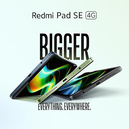 Redmi Pad SE 4G|Mediatek Helio G55| 8.7-Inc Display Bluetooth | 6650Mah Battery | 90Hz Smooth Refresh Rate| 4Gb, 64GB | 1340 X 800 Display | 1 Billion Colours|Dolby Atmos|Dual Speakers | Ocean Blue