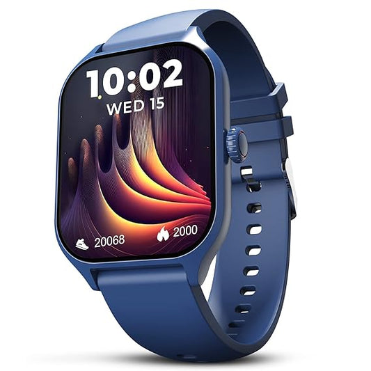 beatXP Marv Raze 1.96" Display, Advanced Bluetooth Calling Smart Watch, Smart AI Voice Assistant, 60 Hz Refresh Rate, Health, SpO2 & Stress Monitoring, Fast Charging (Blue)
