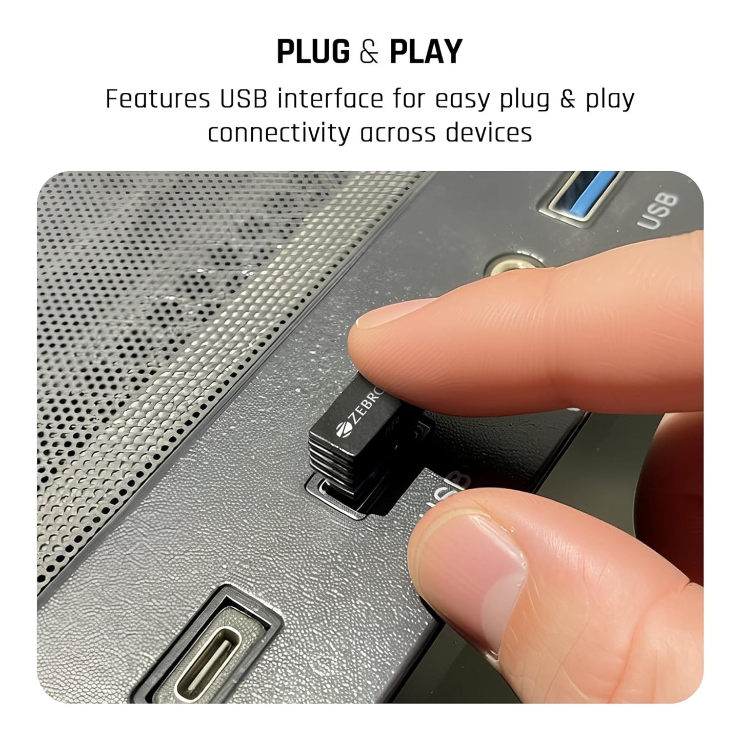 ZEBRONICS ZEB-USB150WF1 WiFi Mini USB Adapter  (Black)