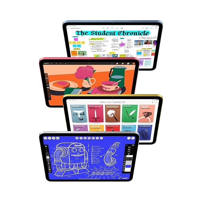 Apple iPad 11″: A16 chip, 27.69 cm (11″) Model, Liquid Retina Display, 128GB, Wi-Fi 6, 12MP Front/12MP Back Camera, Touch ID, All-Day Battery Life — Blue