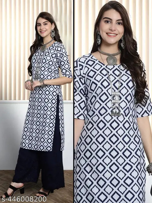 Crepe Printed Kurti For Women