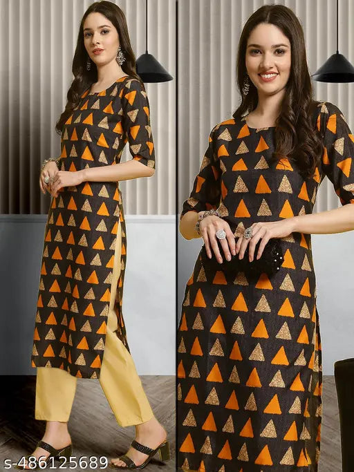 Crepe Printed Kurti For Women