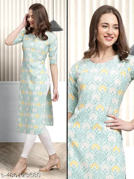Crepe Printed Kurti For Women