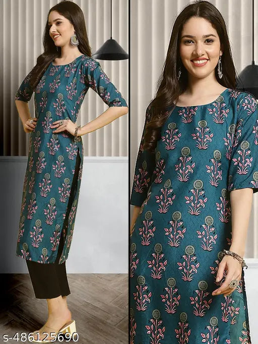 Crepe Printed Kurti For Women