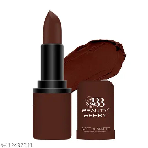Beauty Berry Soft & Matte Moisturizing Velvet Lipstick (Chocolate Chip, 4g)